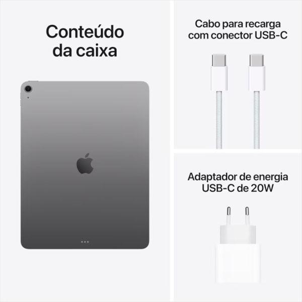 Apple iPad Air 256GB 12RAM M4 13''  Wi-Fi ( 2026 ) - Cinza-406dded9-7b34-4940-b6a9-5b37b3d3ba9a