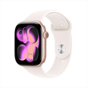 Apple Watch Series 11 46mm Alumínio GPS Pulseira Ouro Rosa