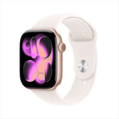 Apple Watch Series 11 46mm Alumínio GPS Pulseira Ouro Rosa