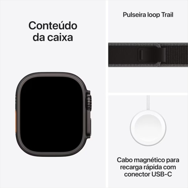 Apple Watch Ultra 3 49mm GPS + Celular Loop Trail Preto-5786024a-cabb-463d-824e-d49357d0793e