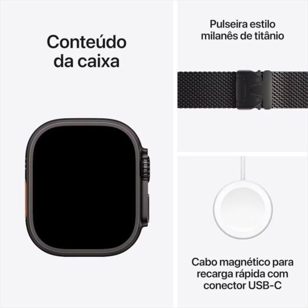 Apple Watch Ultra 3 49mm GPS + Celular Titanio Milanes Preto-65d750f7-feae-40b2-baf2-f757f7800288