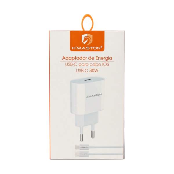 Carregador H’Maston USB-C 30W para iOS Cabo Light Compatível iPhone 5 ao iPhone 14-60ce1456-76a6-47aa-b56a-48739b8ef914