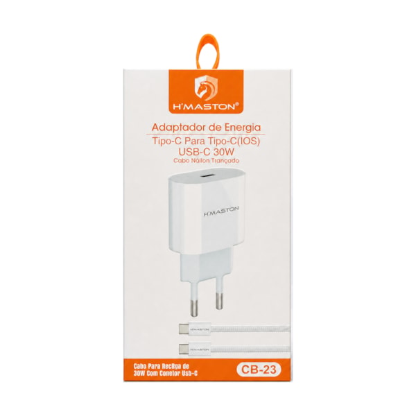 Carregador Tipo C para Tipo C  30-WATTS-918222e1-f45e-4d33-b696-5f6d1f38bfff